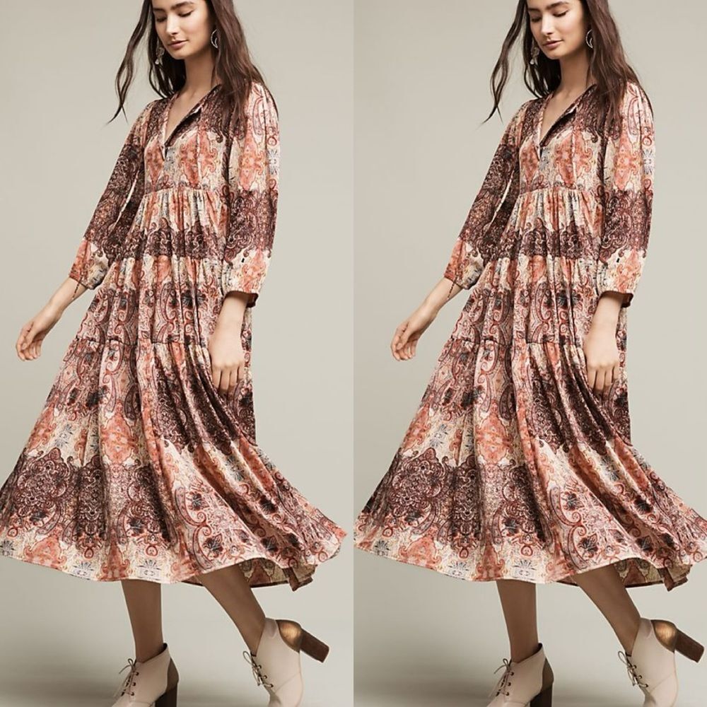 Anthropologie x Raga Evalona Peasant Dress